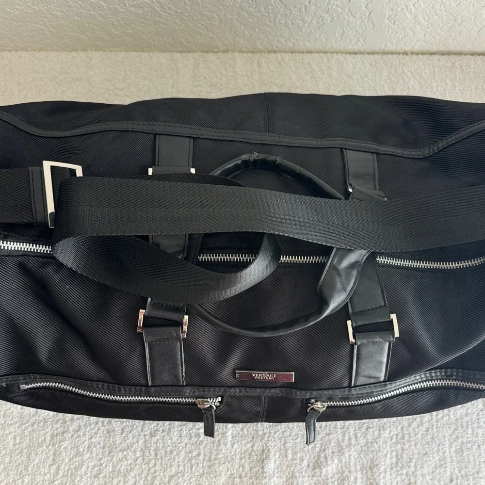 Versace Parfums Black Men's Duffel Bag